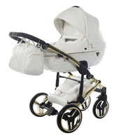 Poussette Junama Fluo Individual - Blanc / Or - Mode Bébé Claye