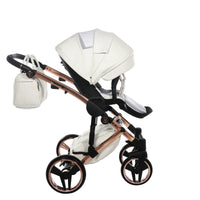Poussette Junama Fluo Individual - Blanc / Rose Gold - Mode Bébé Claye