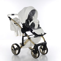 Poussette Junama Handcraft - Blanc/Or - Mode Bébé Claye