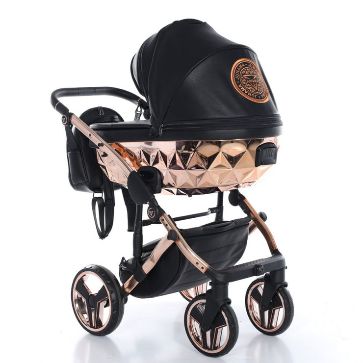 Poussette Junama Handcraft - Noir/Or Rose - Mode Bébé Claye