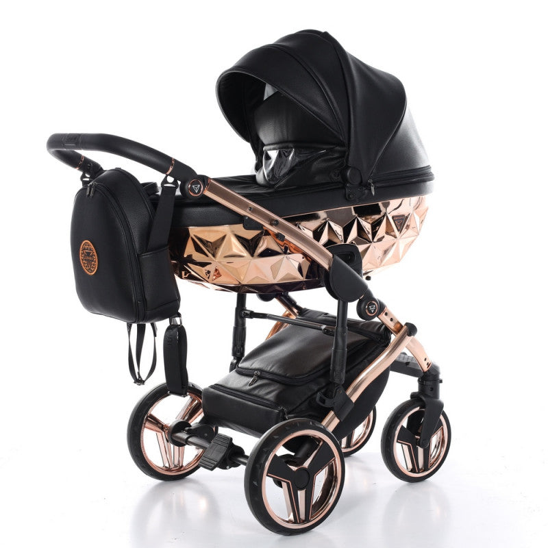 Poussette Junama Handcraft - Noir/Or Rose - Mode Bébé Claye