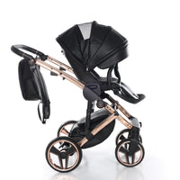 Poussette Junama Handcraft - Noir/Or Rose - Mode Bébé Claye