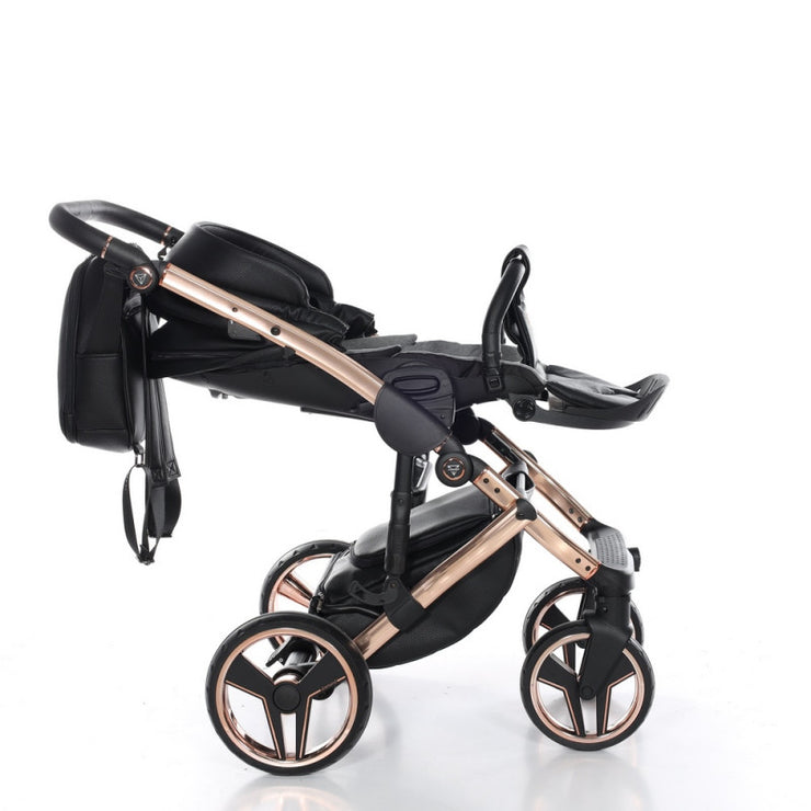 Poussette Junama Handcraft - Noir/Or Rose - Mode Bébé Claye