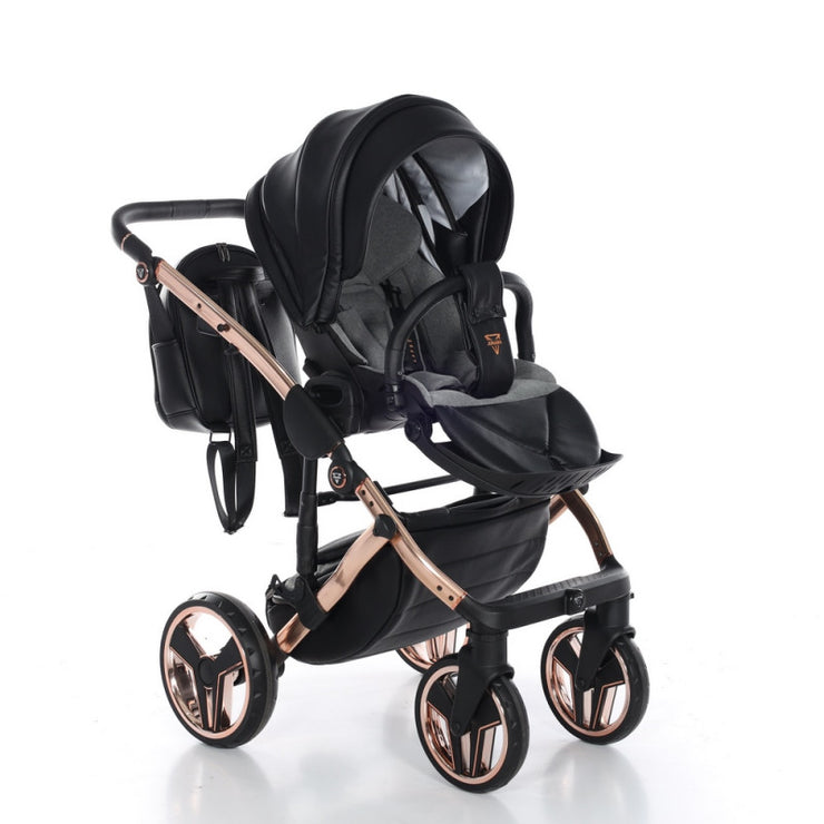 Poussette Junama Handcraft - Noir/Or Rose - Mode Bébé Claye
