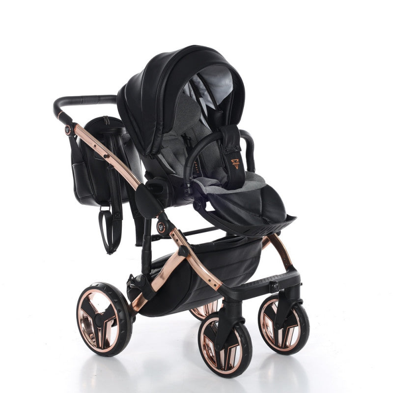 Poussette Junama Handcraft - Noir/Or Rose - Mode Bébé Claye