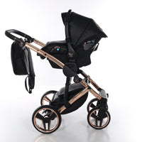 Poussette Junama Handcraft - Noir/Or Rose - Mode Bébé Claye