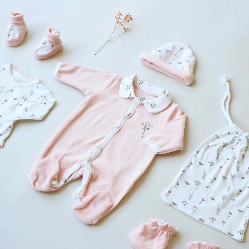 6-piece birth kit - Flowers 1 month