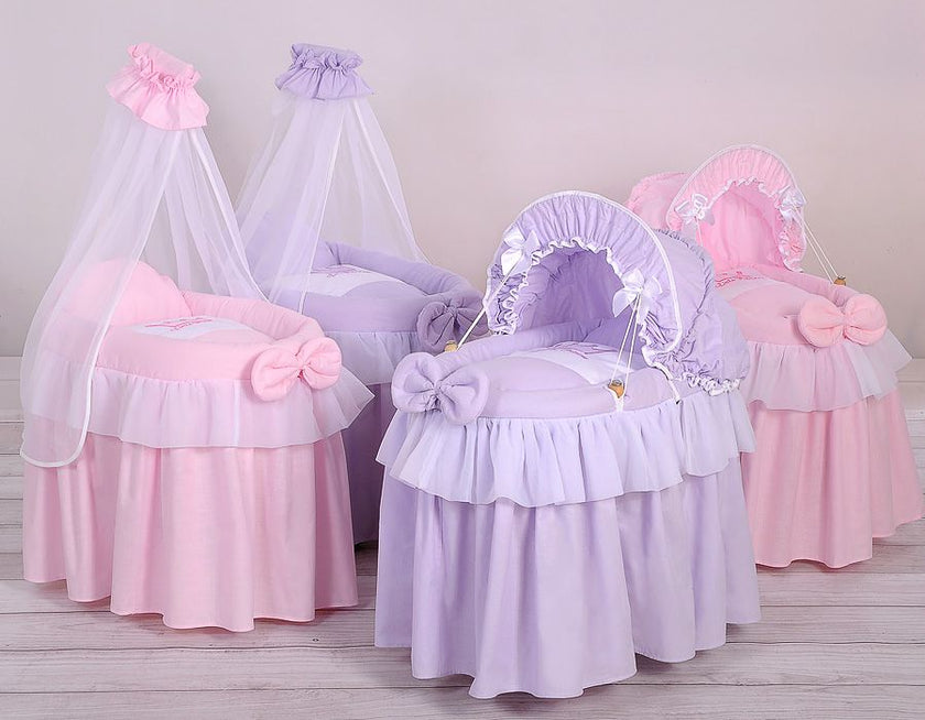 Couffin pour poupée avec capote "Little Princess" - Violet