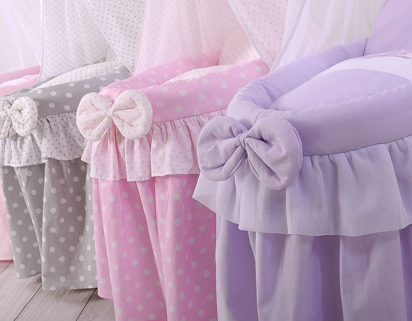 Couffin pour poupée avec capote "Little Princess" - Violet