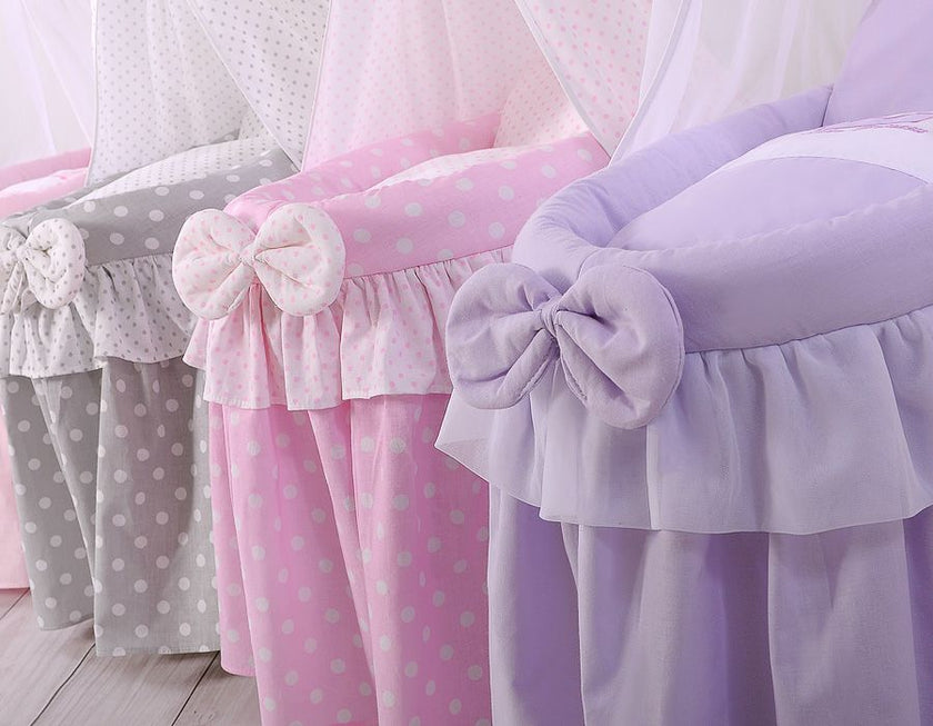 Couffin pour poupée avec capote "Little Princess" - Violet