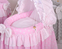 Couffin pour poupée avec capote - Rose