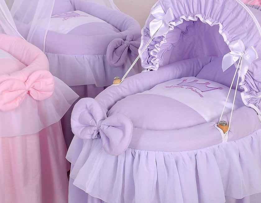 Couffin pour poupée avec capote "Little Princess" - Violet