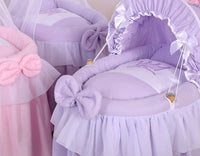 Couffin pour poupée avec capote "Little Princess" - Violet