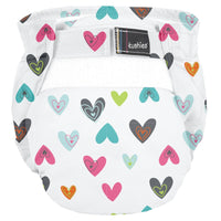 Kushies Lot de 5 couches lavables Ultra-Lite Bébé (4-10kg) - Cœurs - Mode Bébé Claye