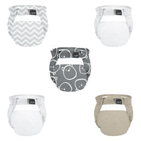 Kushies Lot de 5 couches lavables Ultra-Lite Bébé (2-4kg) - Ourson - Mode Bébé Claye