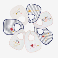Lot de 7 bavoirs - Jolie comme un coeur