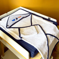 Cape de bain 75x75 + gant Baby Sailor - Mode Bébé Claye