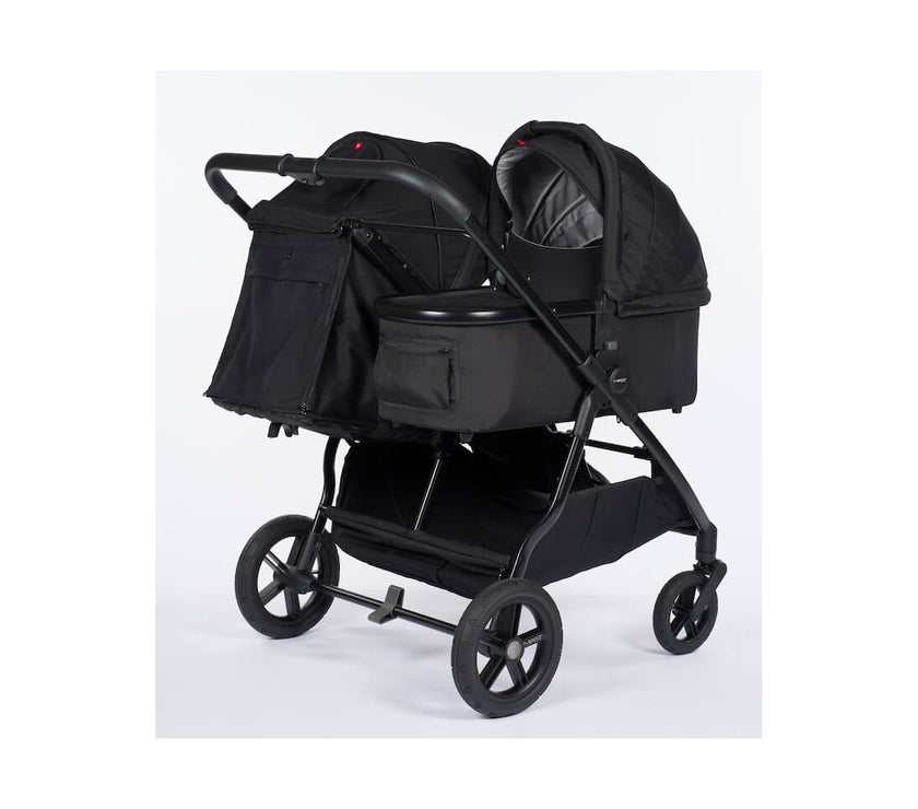 Poussette double M.Twin x Roues Tout-Terrain - ONYX - Mode Bébé Claye
