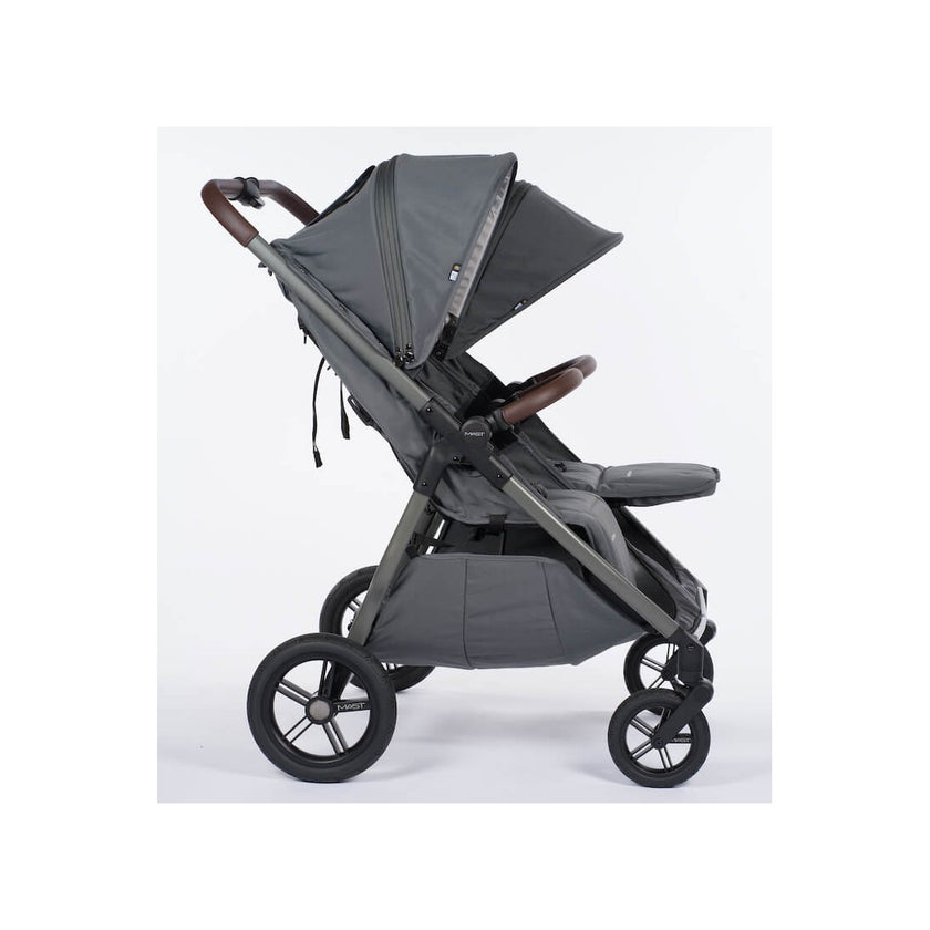 Poussette double M.Twin x Roues Tout-Terrain - VOLCANIC ASH - Mode Bébé Claye