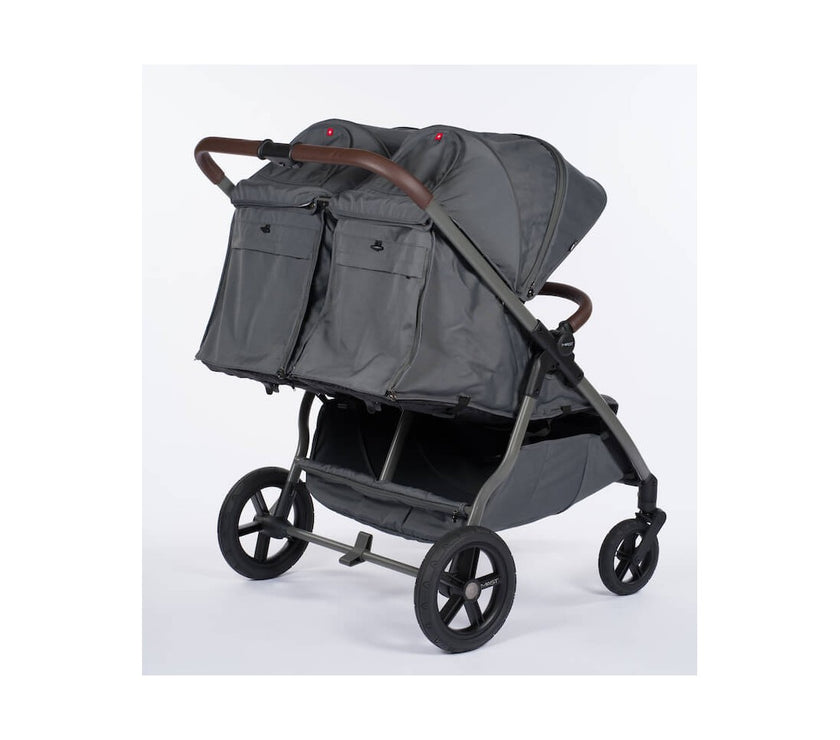Poussette double M.Twin x Roues Tout-Terrain - VOLCANIC ASH - Mode Bébé Claye