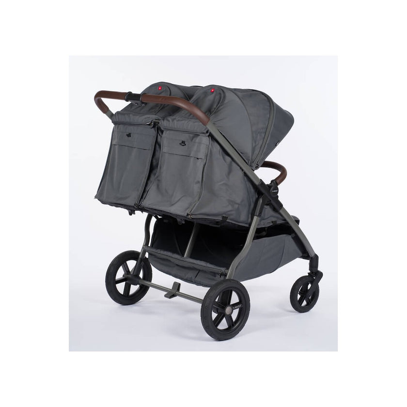 Poussette double M.Twin x Roues Tout-Terrain - VOLCANIC ASH - Mode Bébé Claye