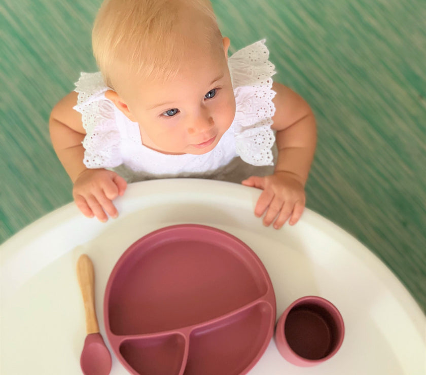 Assiette antidérapante en silicone – Terracotta - Mode Bébé Claye
