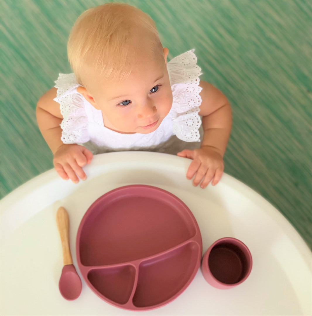 Assiette antidérapante en silicone – Terracotta - Mode Bébé Claye
