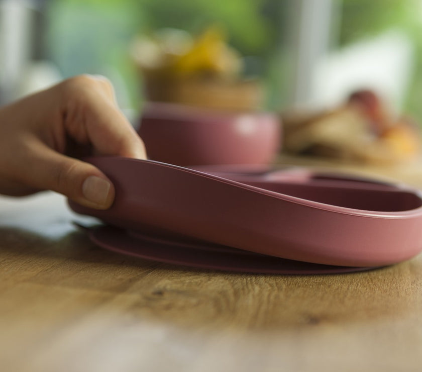 Assiette antidérapante en silicone – Terracotta - Mode Bébé Claye
