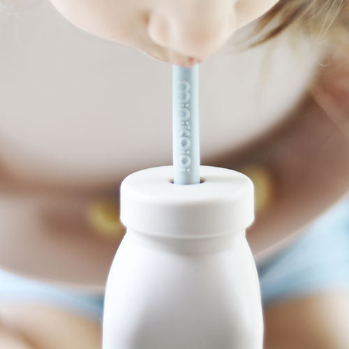 Gourde d’apprentissage avec paille - Nude - Mode Bébé Claye