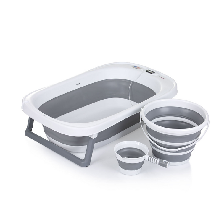 Baignoire Pliable Bali avec Thermomètre, Seau et Gobelet de Rinçage - Mode Bébé Claye