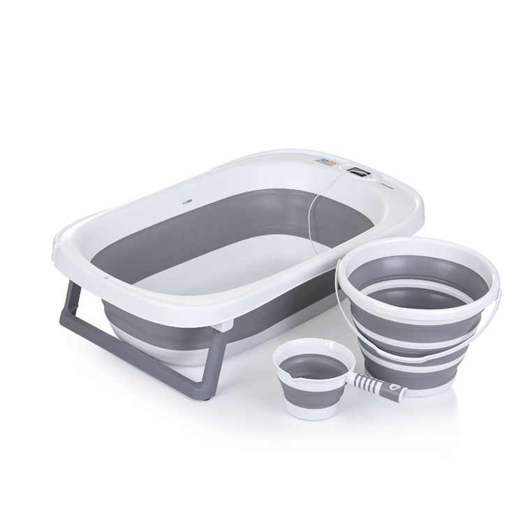 Baignoire Pliable Bali avec Thermomètre, Seau et Gobelet de Rinçage - Mode Bébé Claye