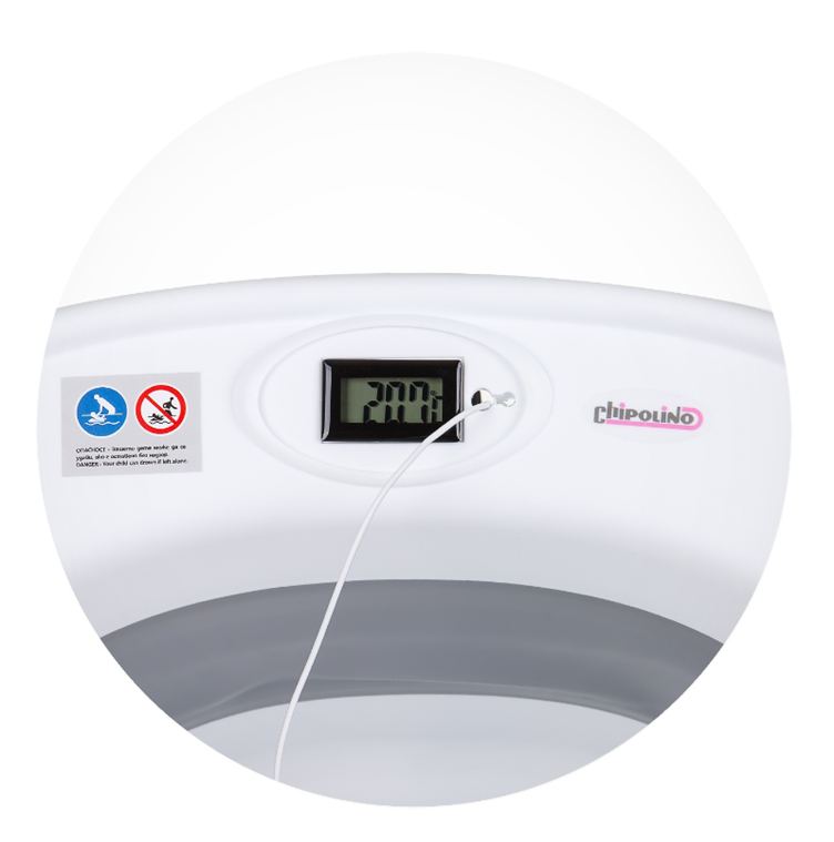Baignoire Pliable Bali avec Thermomètre, Seau et Gobelet de Rinçage - Mode Bébé Claye