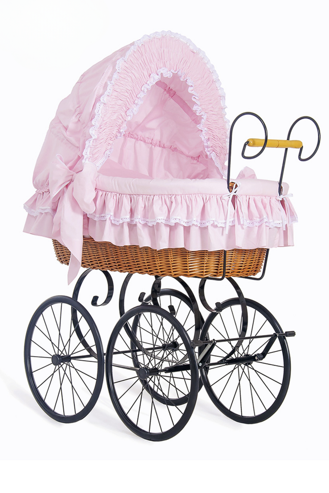 Berceau Retro Wicker SISI Rose - Mode Bébé Claye