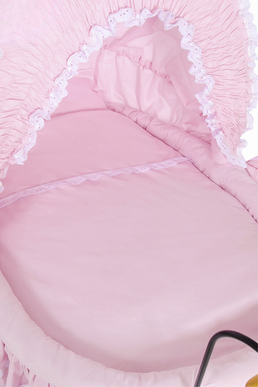 Berceau Retro Wicker SISI Rose - Mode Bébé Claye