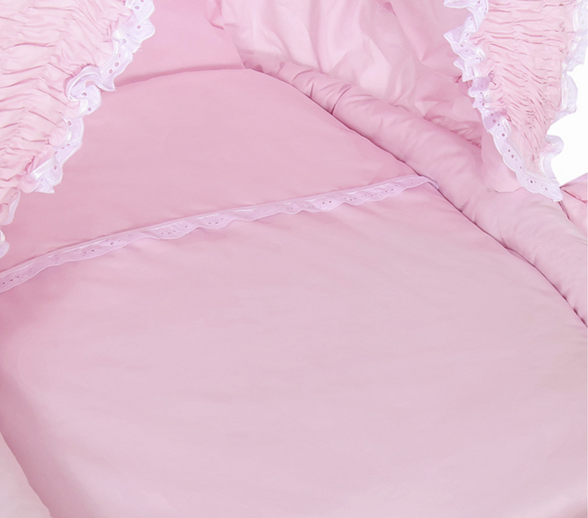 Berceau Retro Wicker SISI Rose - Mode Bébé Claye