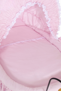 Berceau Retro Wicker SISI Rose - Mode Bébé Claye