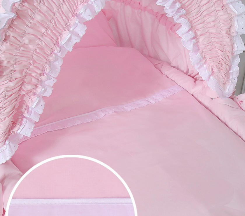 Berceau Retro Wicker SISI Rose - Mode Bébé Claye