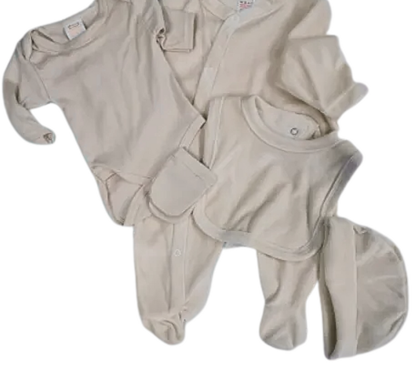 Ensemble Bébé 5 Pièces Velours et Jersey - Taille : 0/3 mois - Mode Bébé Claye
