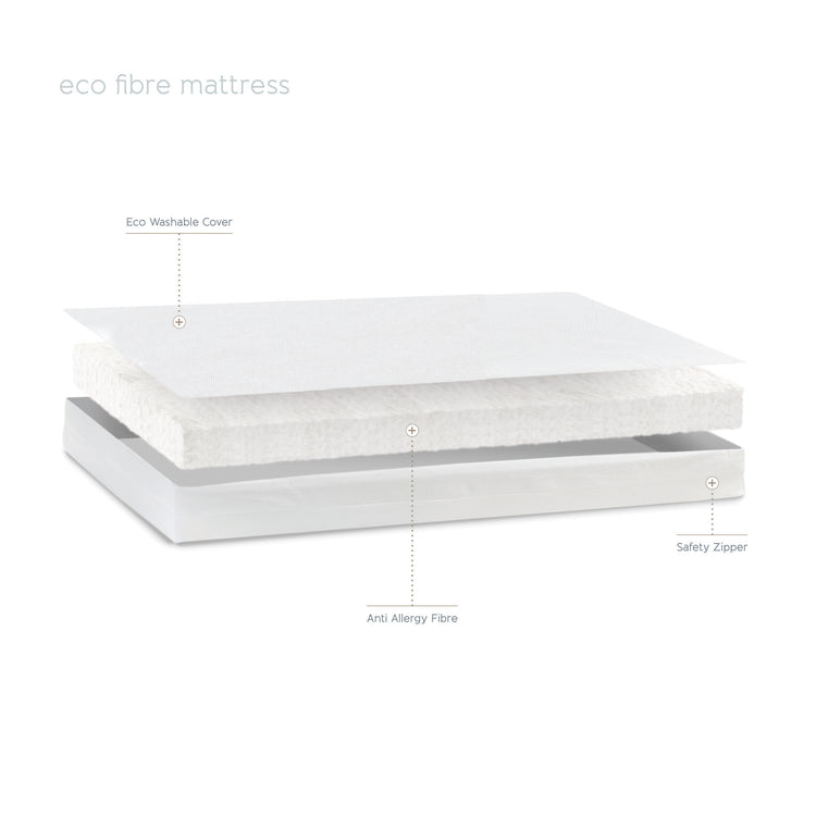 Matelas de Voyage Pliable en Fibres Écologiques - 66 x 94 cm - Mode Bébé Claye