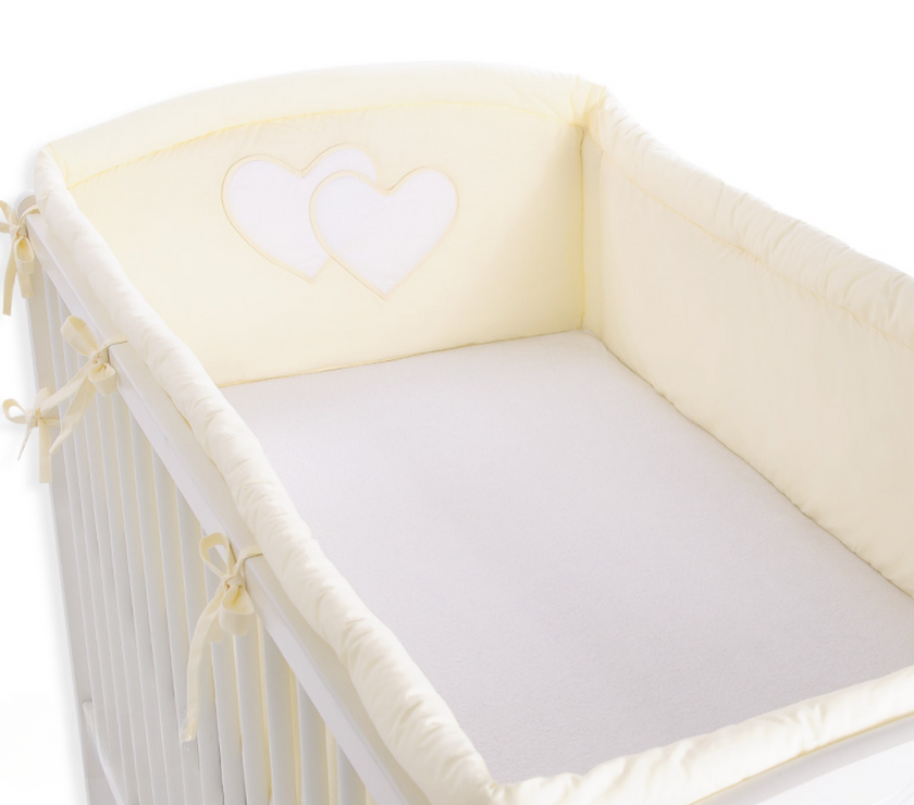 Tour de Lit Universel XXL - Cœurs Beige - Mode Bébé Claye