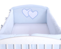 Tour de Lit Universel XXL - Cœurs Bleus - Mode Bébé Claye