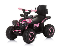 Voiture porteur pousseur avec poignée et auvent "ATV" Rose - Mode Bébé Claye