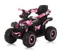 Voiture porteur pousseur avec poignée et auvent "ATV" Rose - Mode Bébé Claye