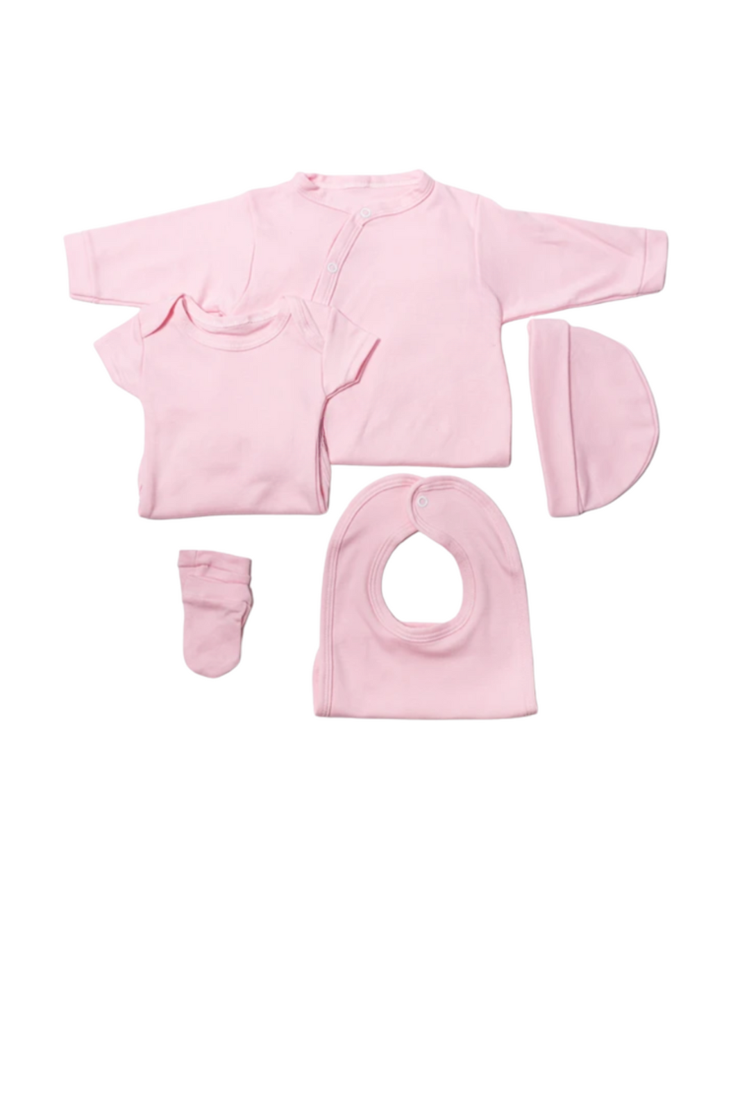 Trousseau de Naissance en Coton - Ensemble 5 Pièces - 0/3 Mois - Mode Bébé Claye