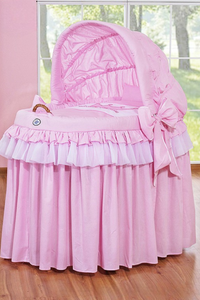 Berceau en Osier avec Capuche - Little Princess Rose - Mode Bébé Claye