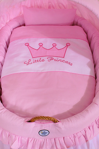Berceau en Osier avec Capuche - Little Princess Rose - Mode Bébé Claye