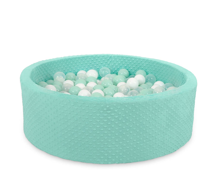 Piscine minky sèche avec boules 200 pcs - menthe - Mode Bébé Claye