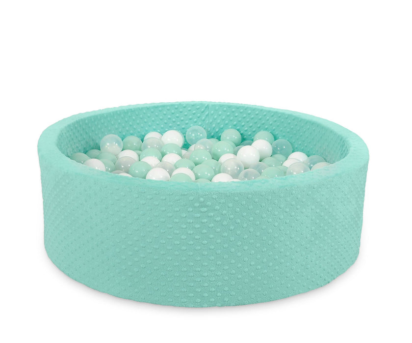 Piscine minky sèche avec boules 200 pcs - menthe - Mode Bébé Claye