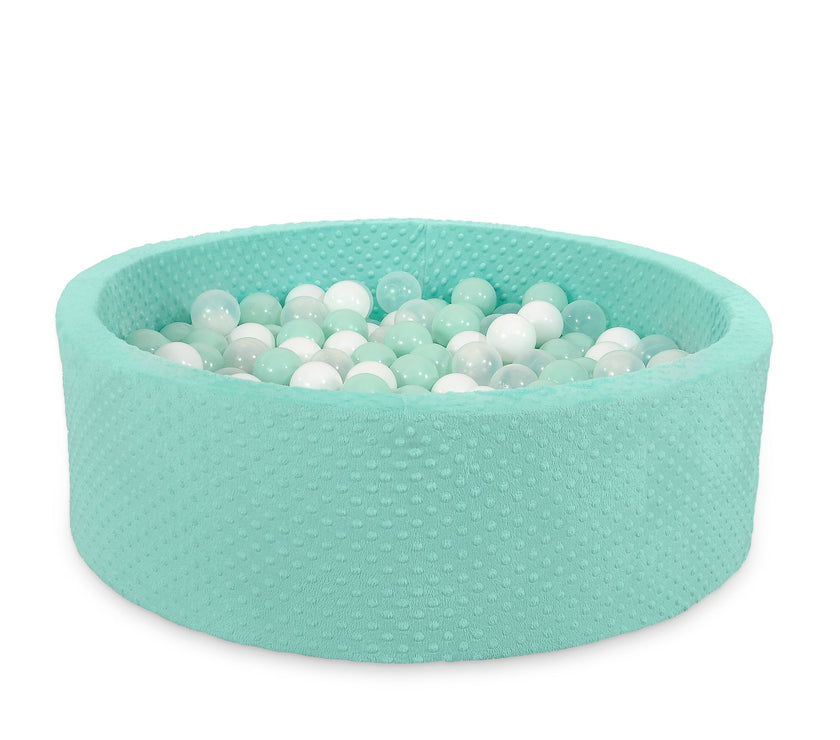 Piscine minky sèche avec boules 200 pcs - menthe - Mode Bébé Claye