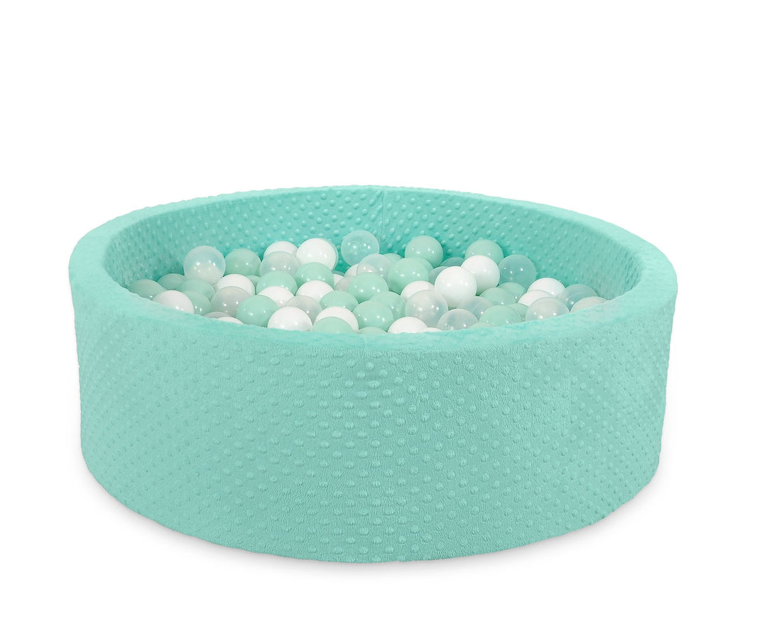 Piscine minky sèche avec boules 200 pcs - menthe - Mode Bébé Claye